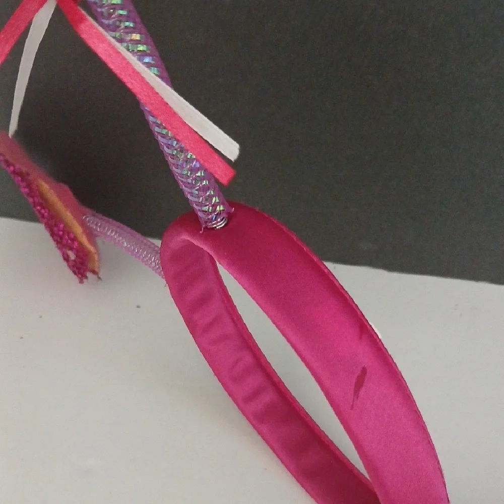 Valentines Fuscia Pink Heart Party Headbands 2 Pcs